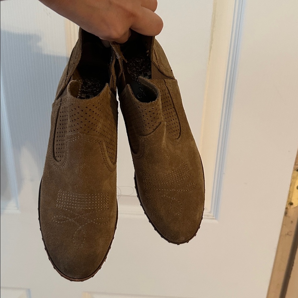 Brown Suede Slip-On Shoes